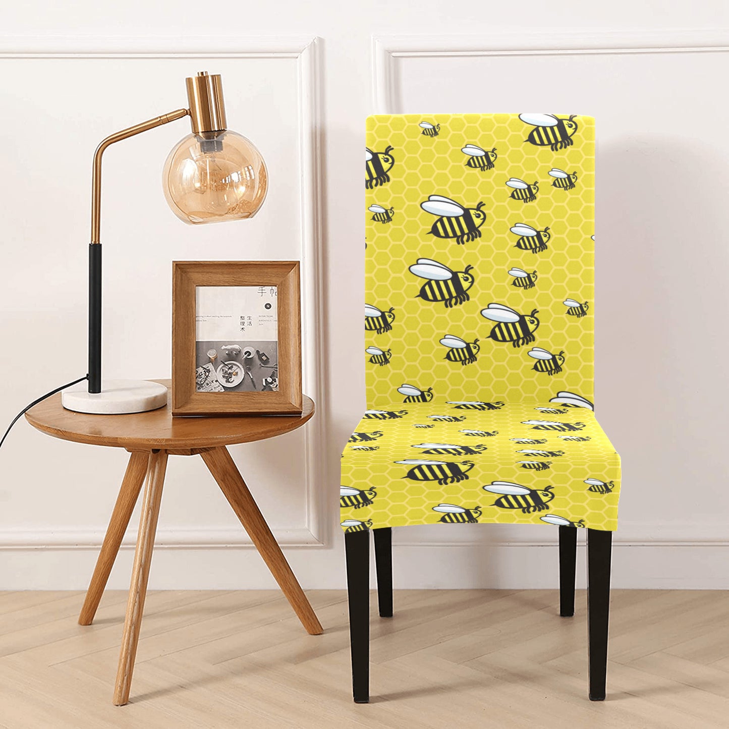Bee Cute Print Design LKS308 Dining Chair Slipcover