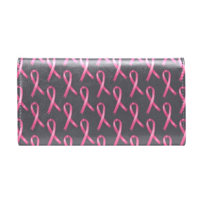 Breast Cancer Awareness Pattern Women's Trifold Wallet