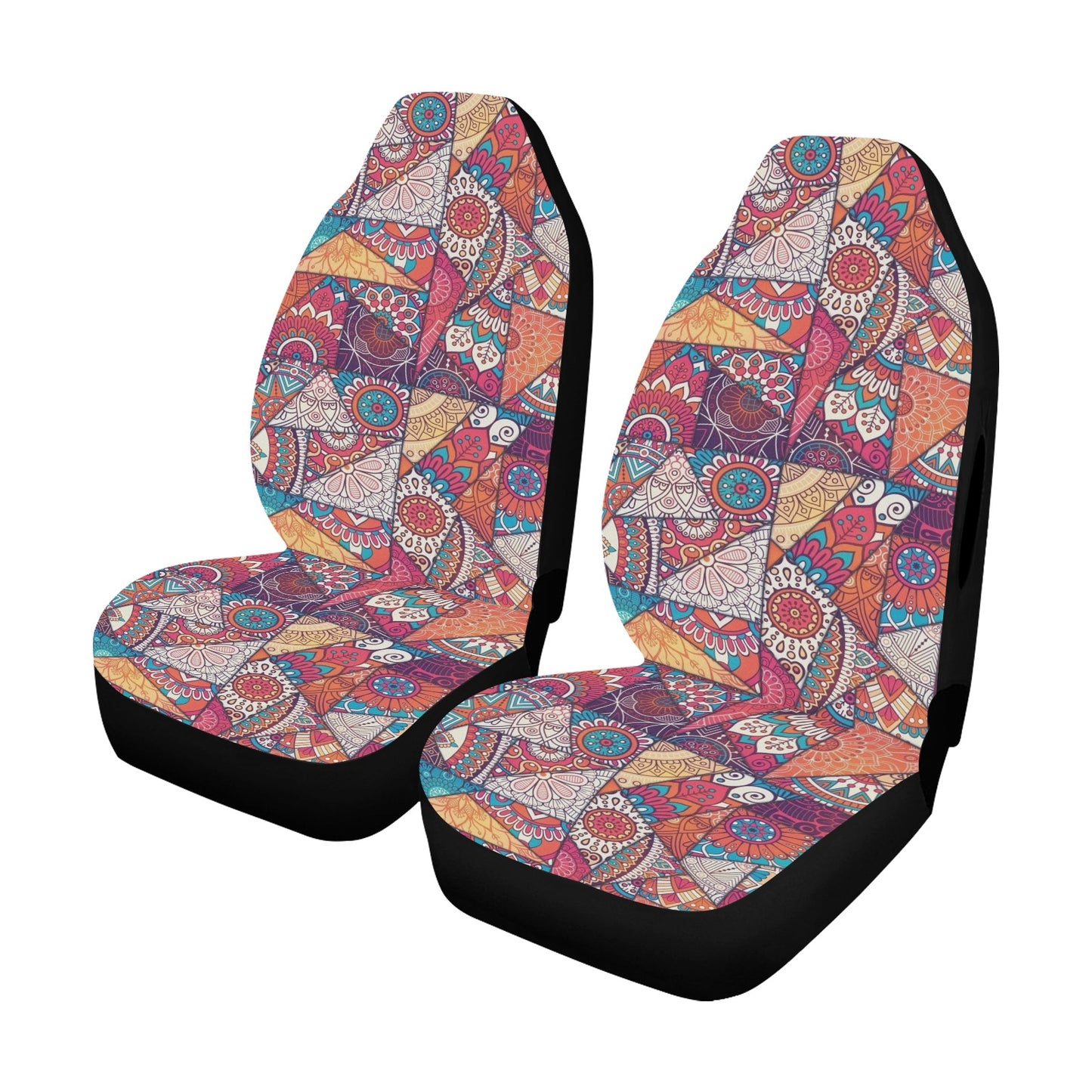 Patchwork Print Design LKS401 Car Seat Covers