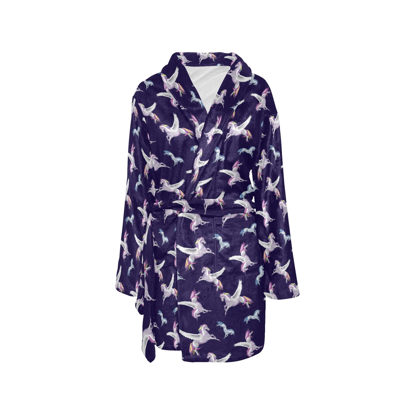 Pegasus Pattern Print Design 02 Women's Fleece Robe