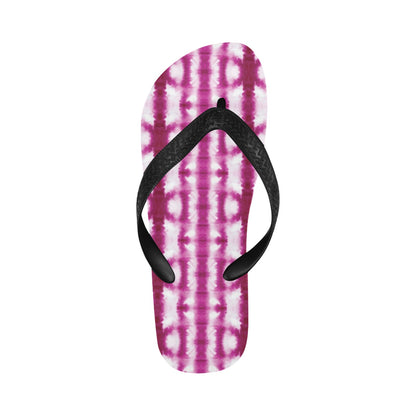 Tie Dye Dark Pink Print Design LKS303 Flip Flops