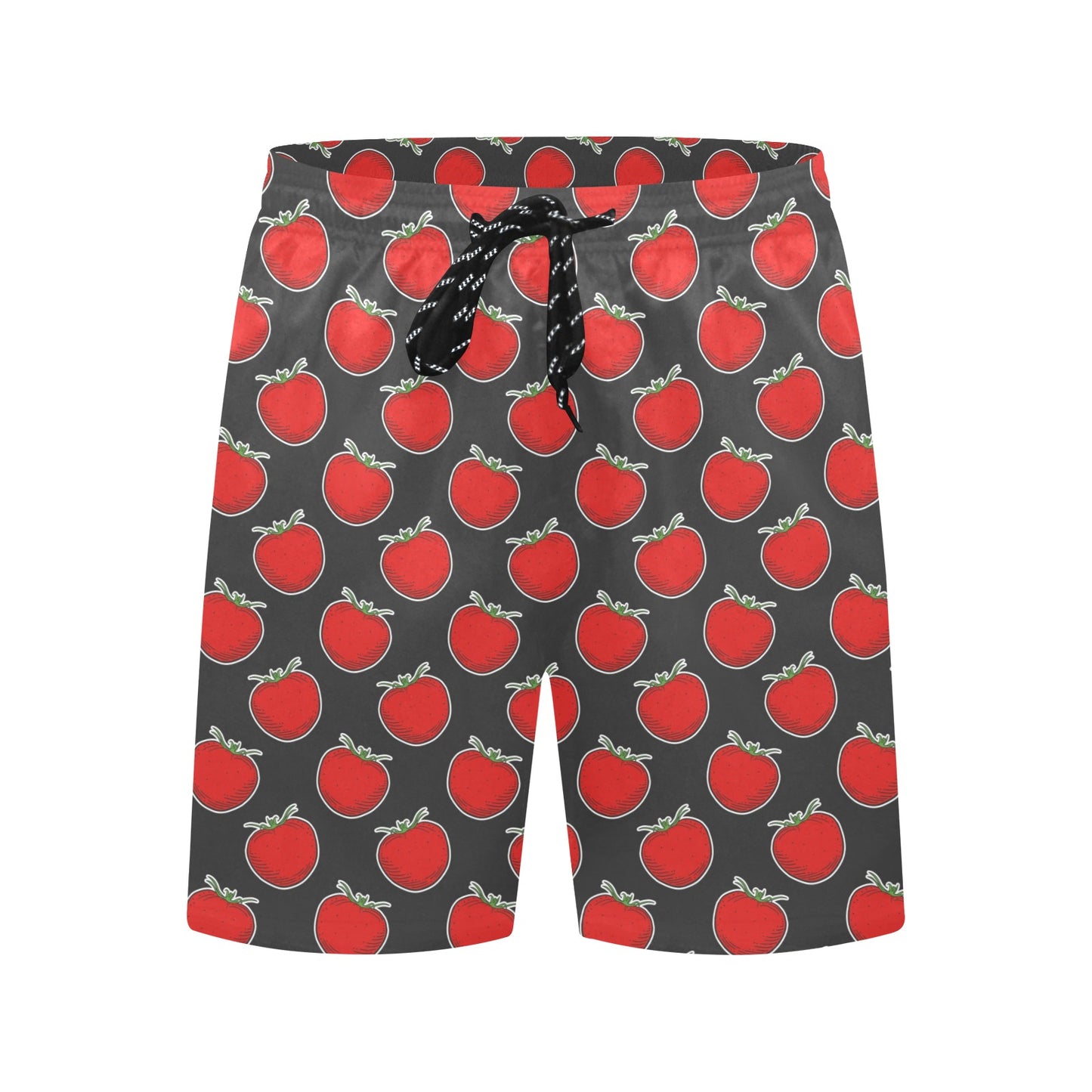 Tomato Print Design LKS306 Men's Swim Trunks Beach Shorts