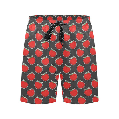 Tomato Print Design LKS306 Men's Swim Trunks Beach Shorts