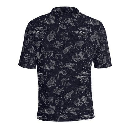 Zodiac Print Design LKS304 Men Polo Shirt