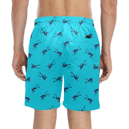 Scuba Driver Print Design LKS304 Men's Swim Trunks Beach Shorts