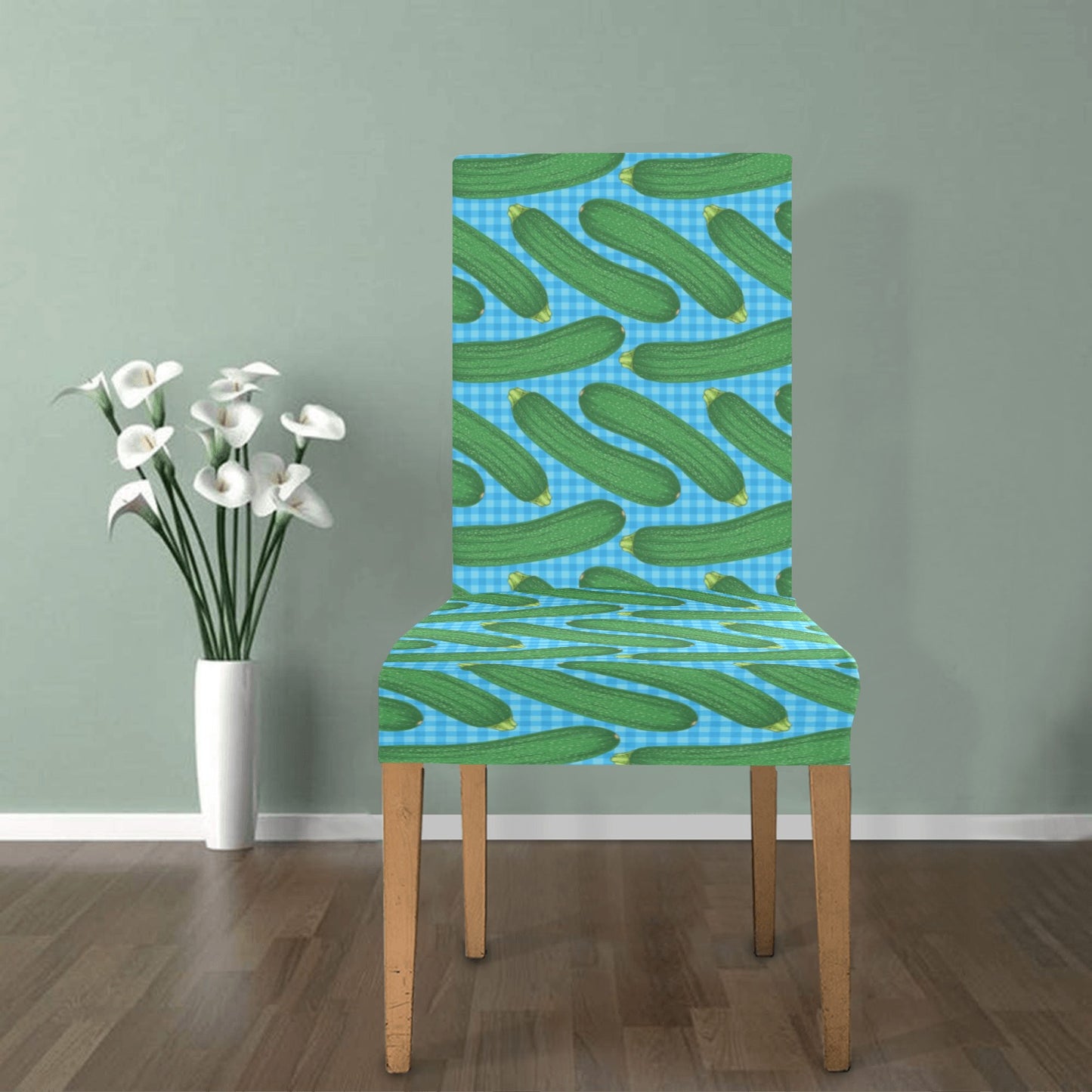 Zucchini Print Design LKS301 Dining Chair Slipcover
