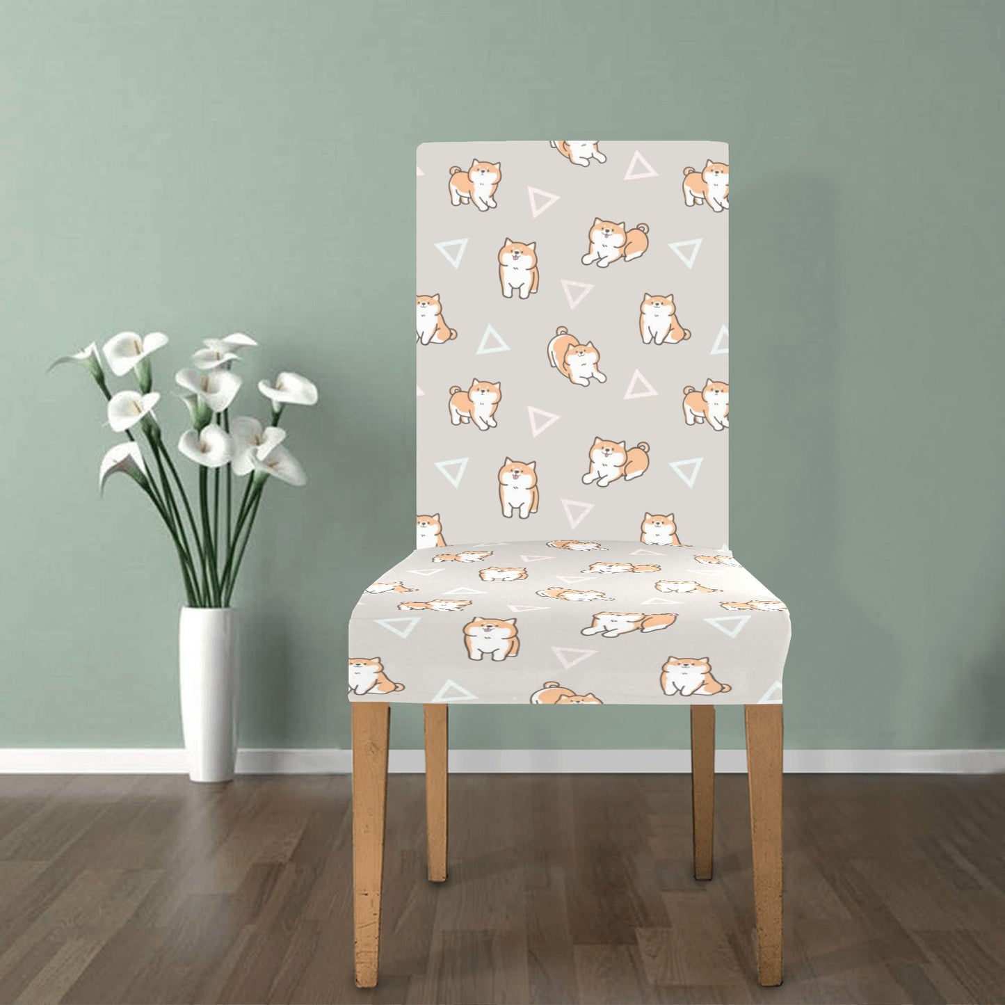 Shiba Inu Print Design LKS307 Dining Chair Slipcover