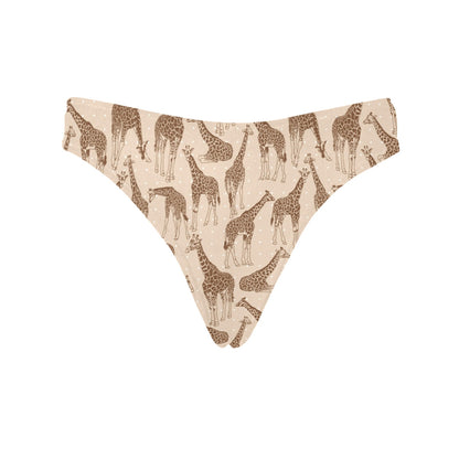 Giraffe Pattern Design Print Women's Thongs