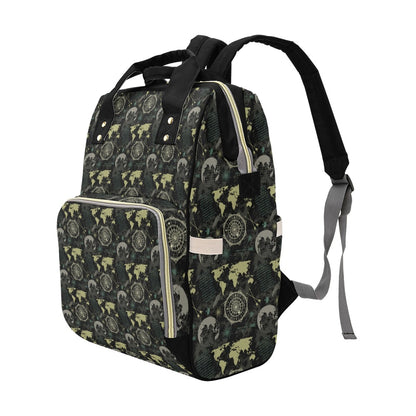 World Map Print Design LKS303 Diaper Bag Backpack