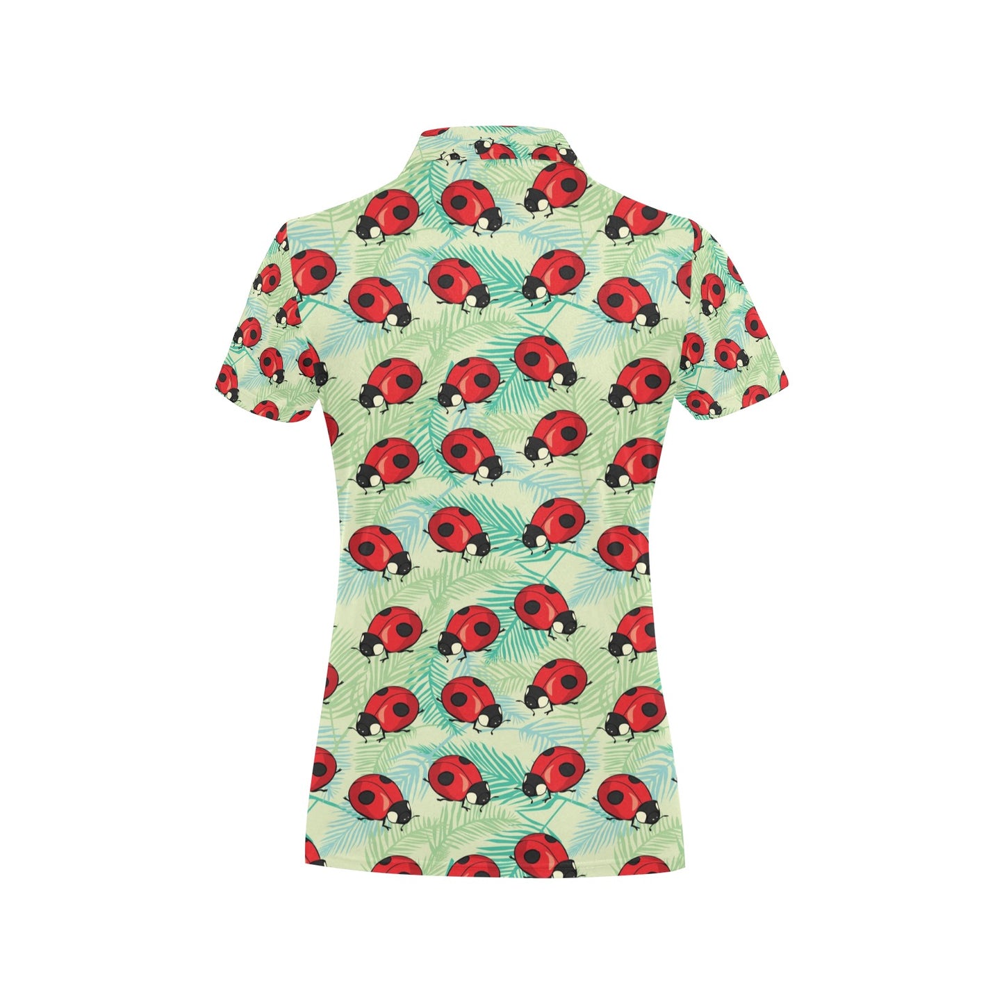 Ladybug Cute Print Pattern Women's Polo Shirt