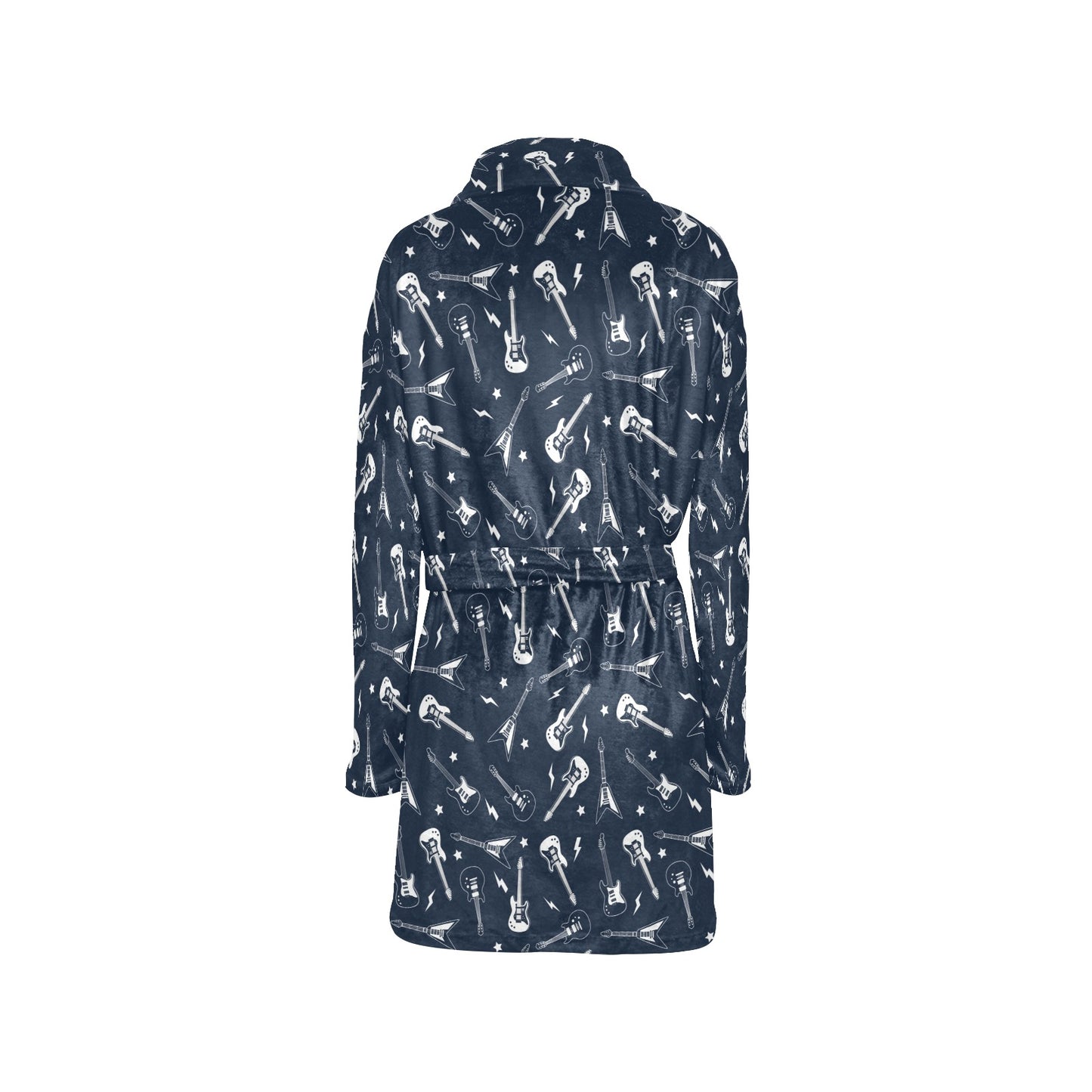 Electric Guitar Print Design LKS402 Women's Fleece Robe