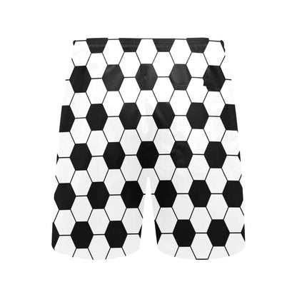 Soccer Ball Texture Print Design LKS303 Men's Swim Trunks Beach Shorts