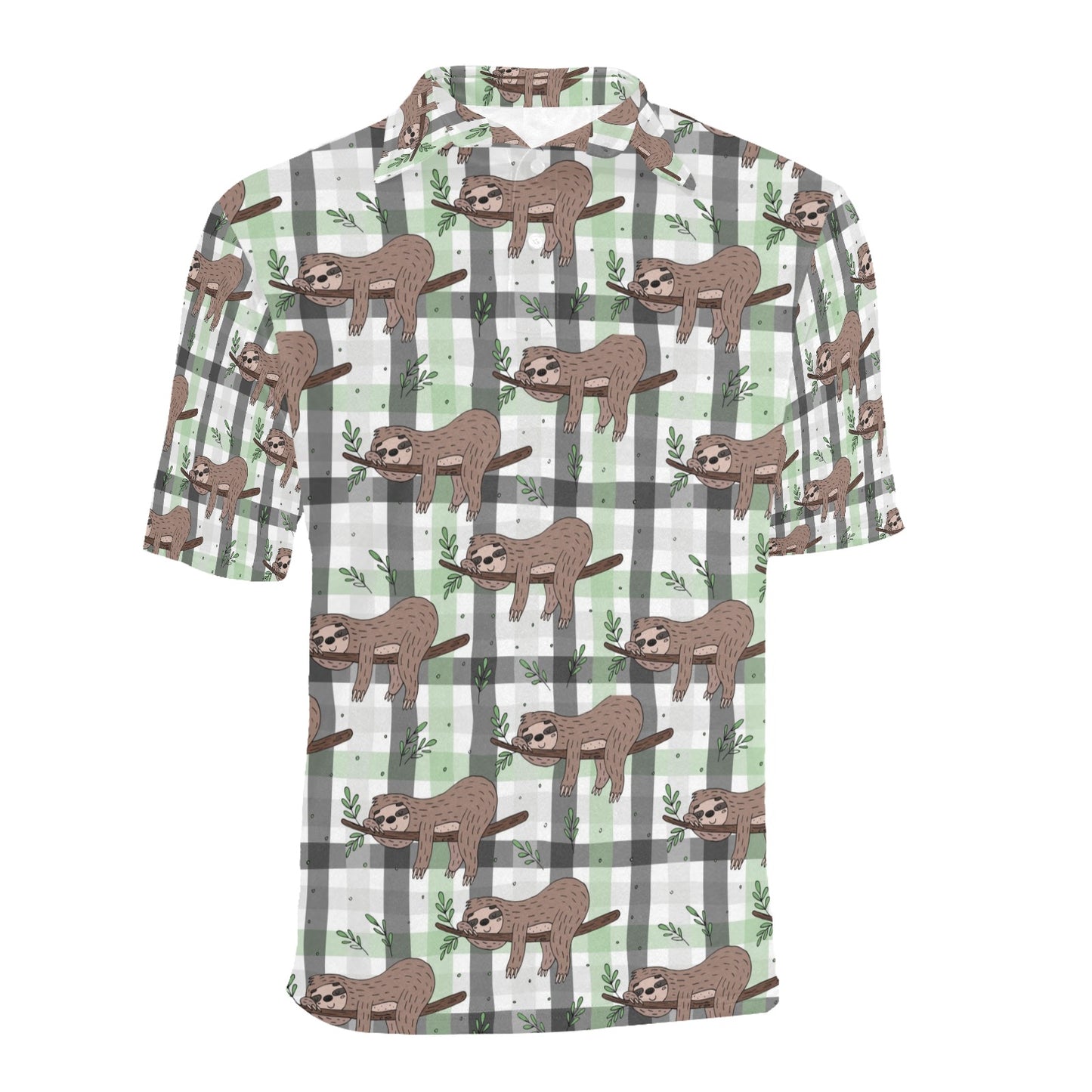 Sloth Print Design LKS301 Men Polo Shirt