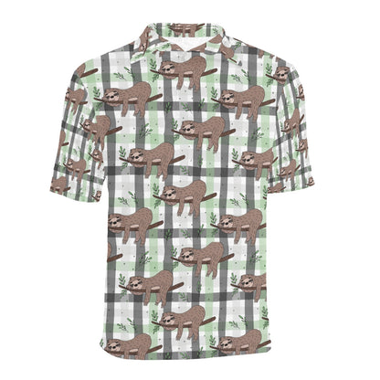 Sloth Print Design LKS301 Men Polo Shirt