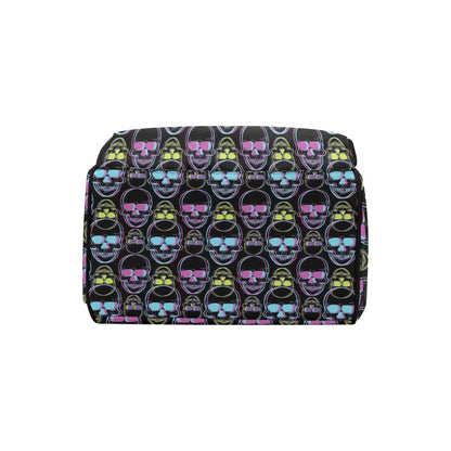 Skull 3D Colorful Print Design LKS309 Diaper Bag Backpack
