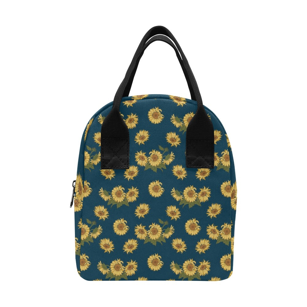 Sunflower Print Design LKS305 Insulated Lunch Bag