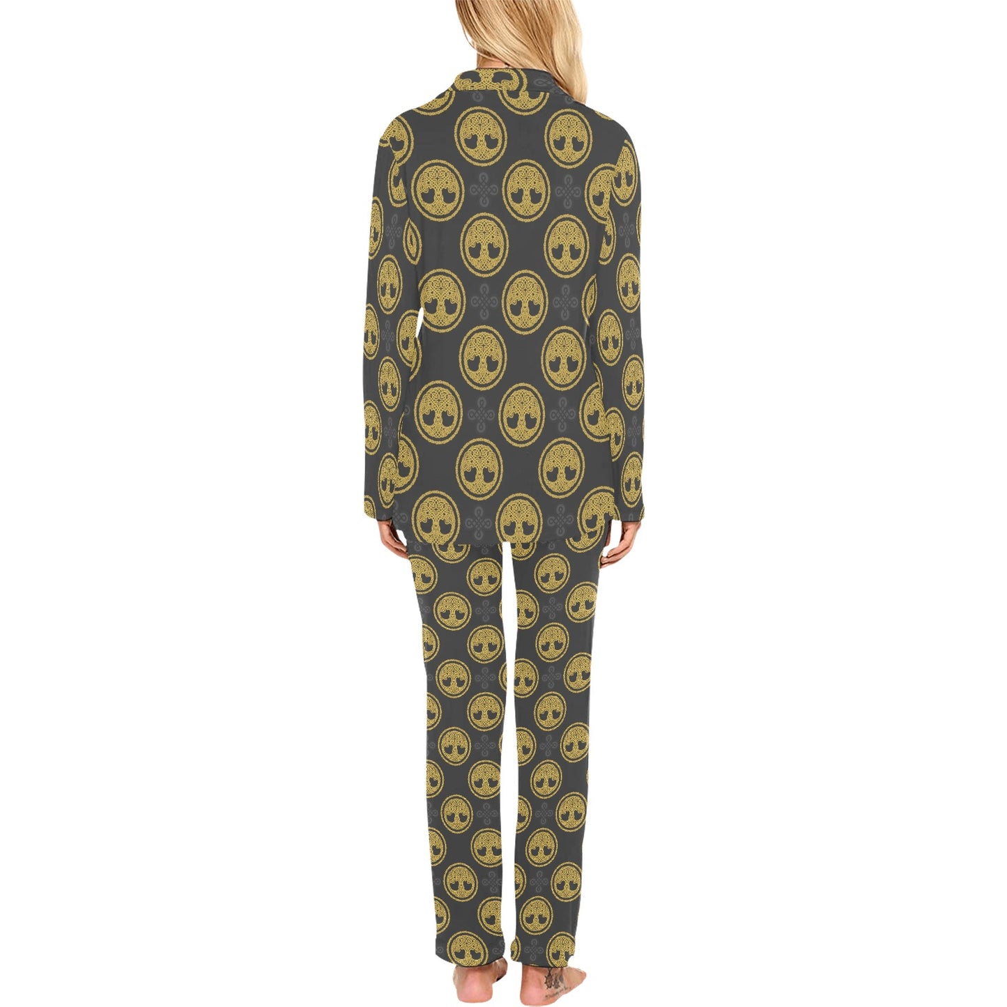 Celtic Tree of Life Design Women's Long Pajama Set