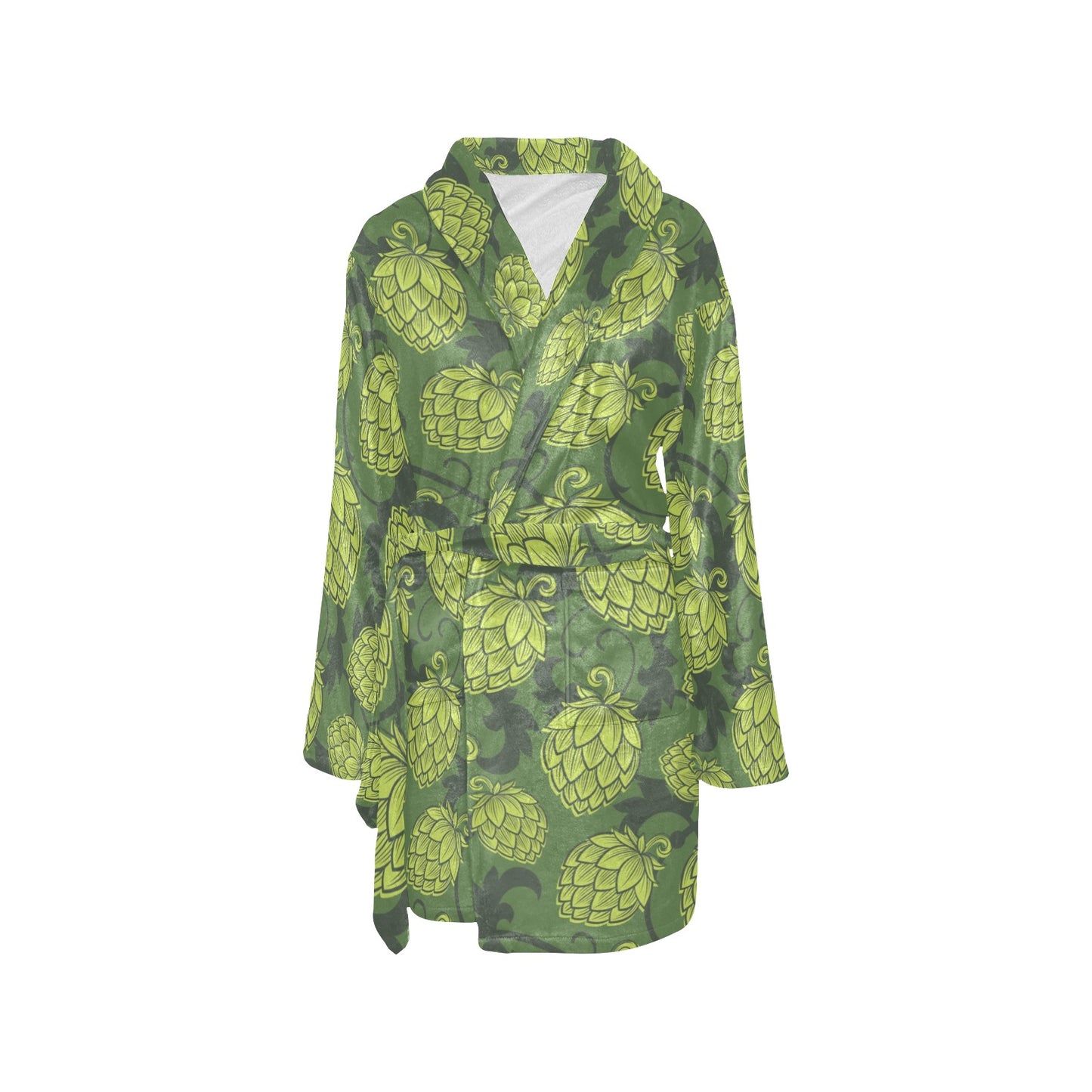 Hope Pattern Print Design 02 Women's Fleece Robe