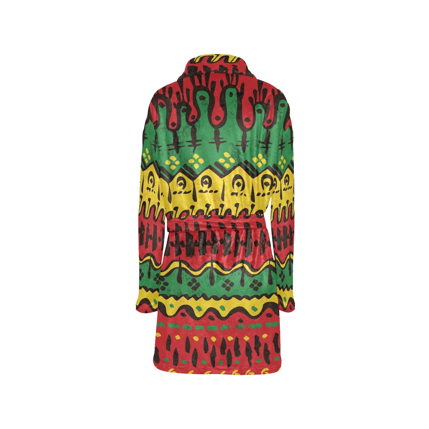 Rasta Pattern Print Design A01 Women's Fleece Robe