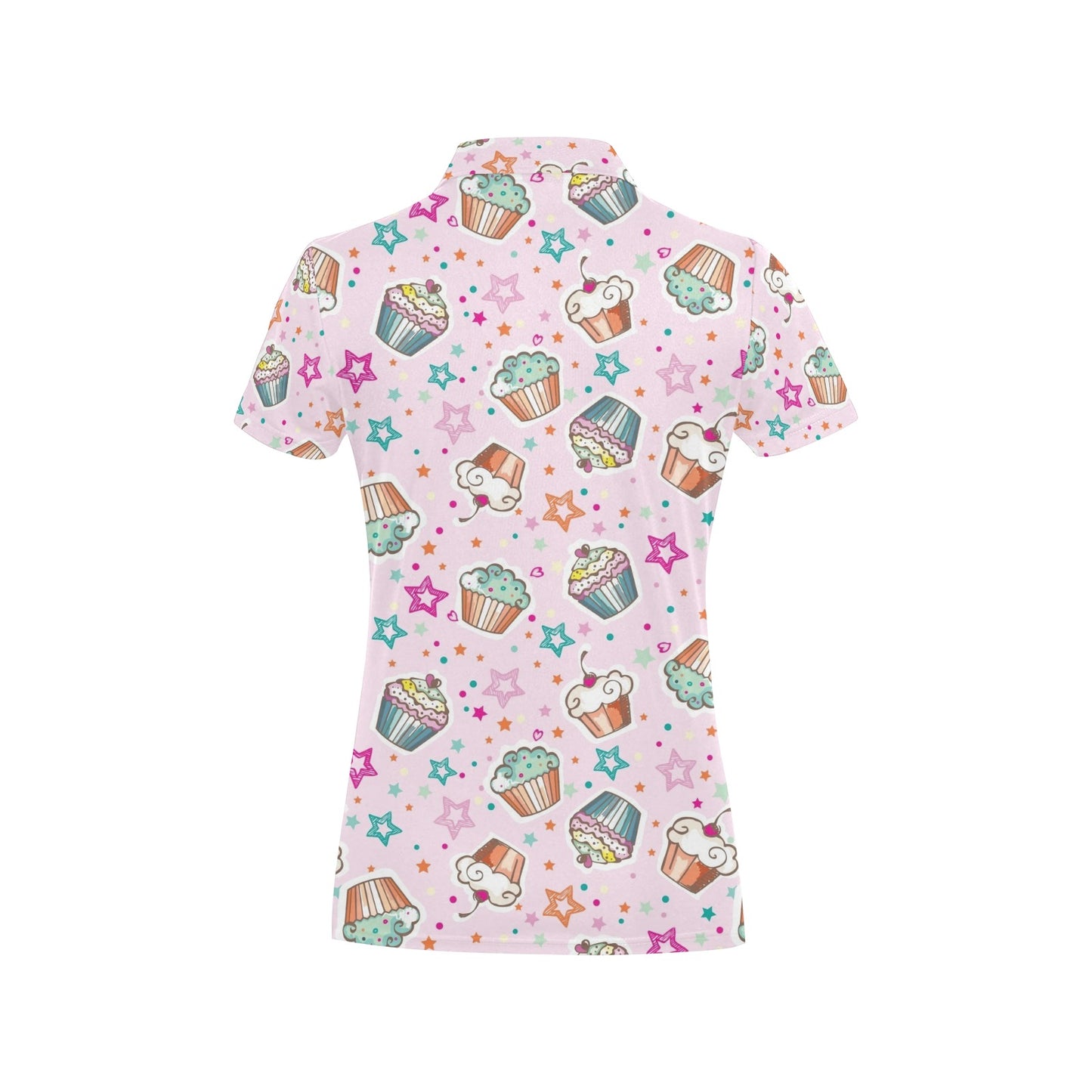 Cupcake Pattern Print Design CP03 Women's Polo Shirt