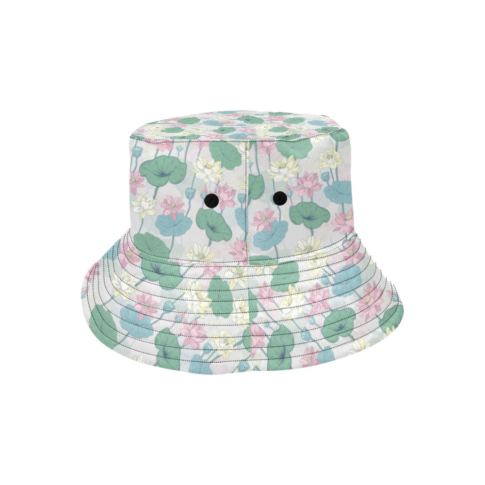 Water Lily Print Design LKS305 Unisex Bucket Hat