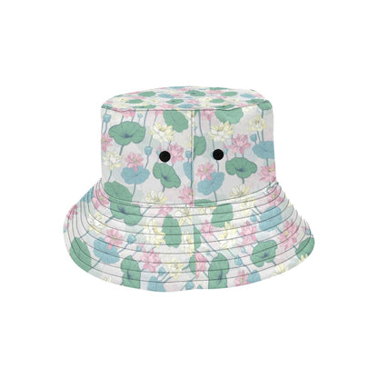 Water Lily Print Design LKS305 Unisex Bucket Hat
