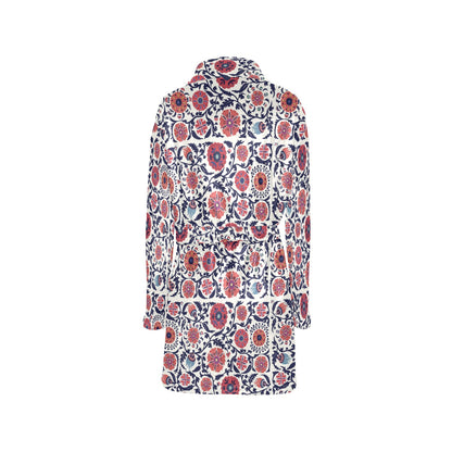 Suzani Print Design LKS304 Women's Fleece Robe