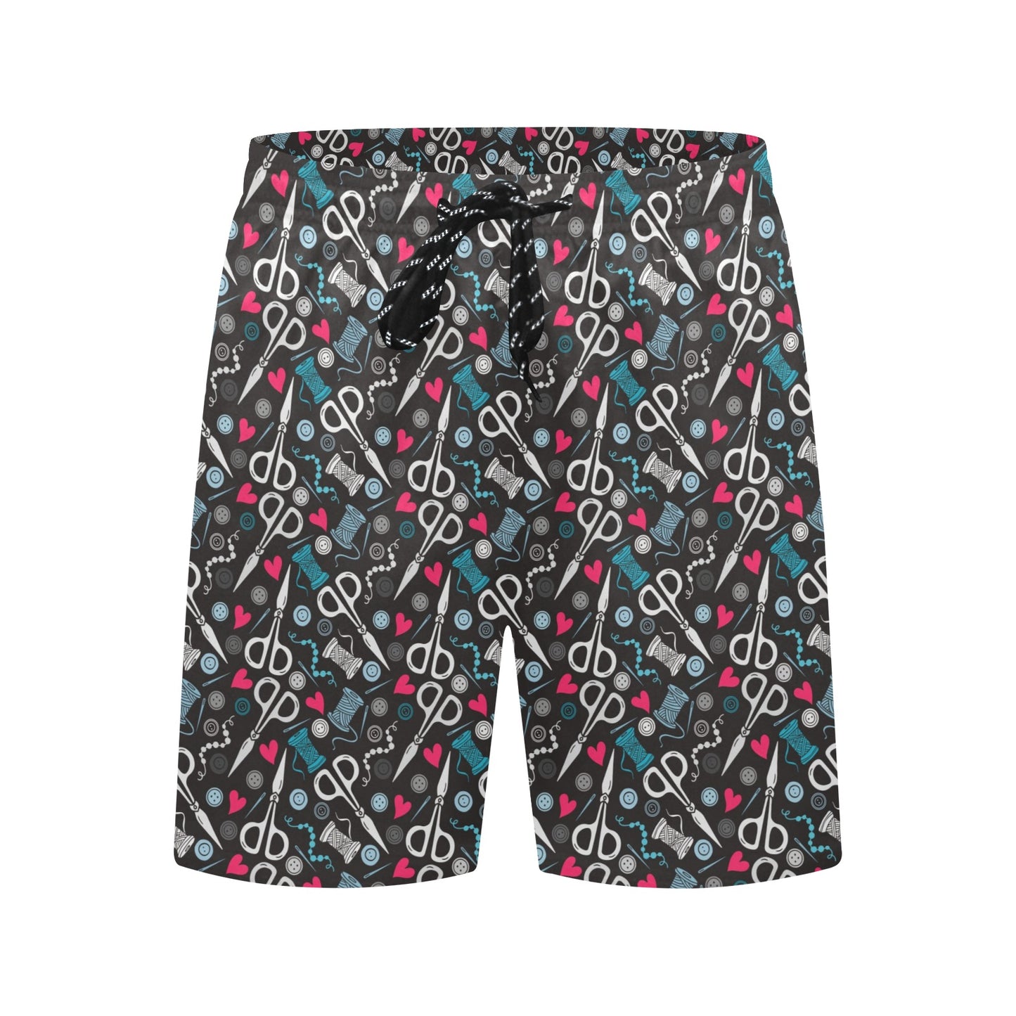 Sewing Equipment Print Design LKS305 Men's Swim Trunks Beach Shorts