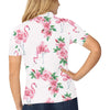 Flamingo Rose Pattern Women's Polo Shirt