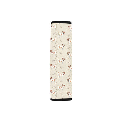 Russell Terriers With Bone Print Design LKS302 Car Seat Belt Cover