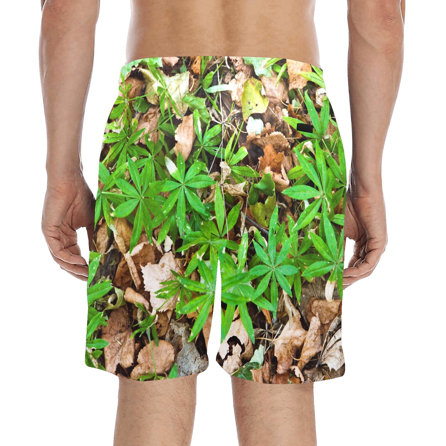 Camouflage Realistic Tree Fresh Print Men's Swim Trunks Beach Shorts