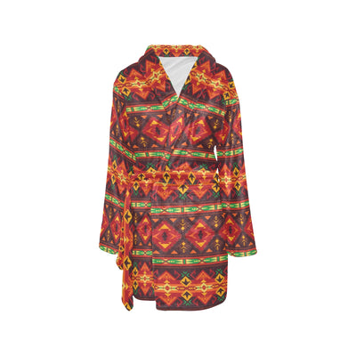 Southwest Pattern Print Design LKS309 Women's Fleece Robe