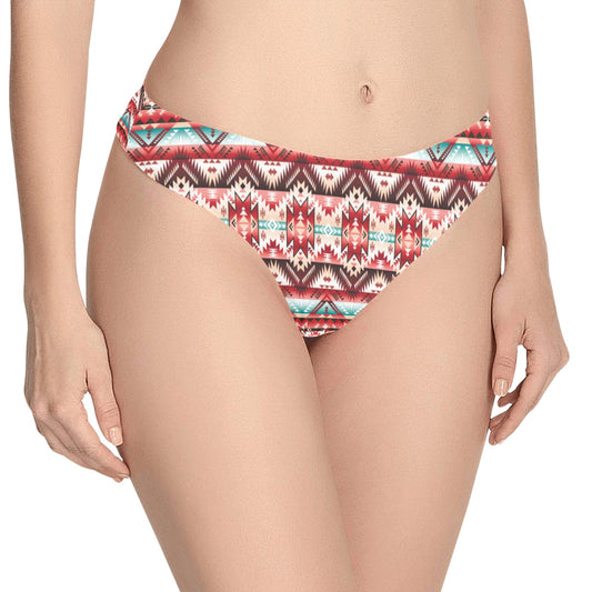 Aztec Western Style Print Pattern Women's Thongs