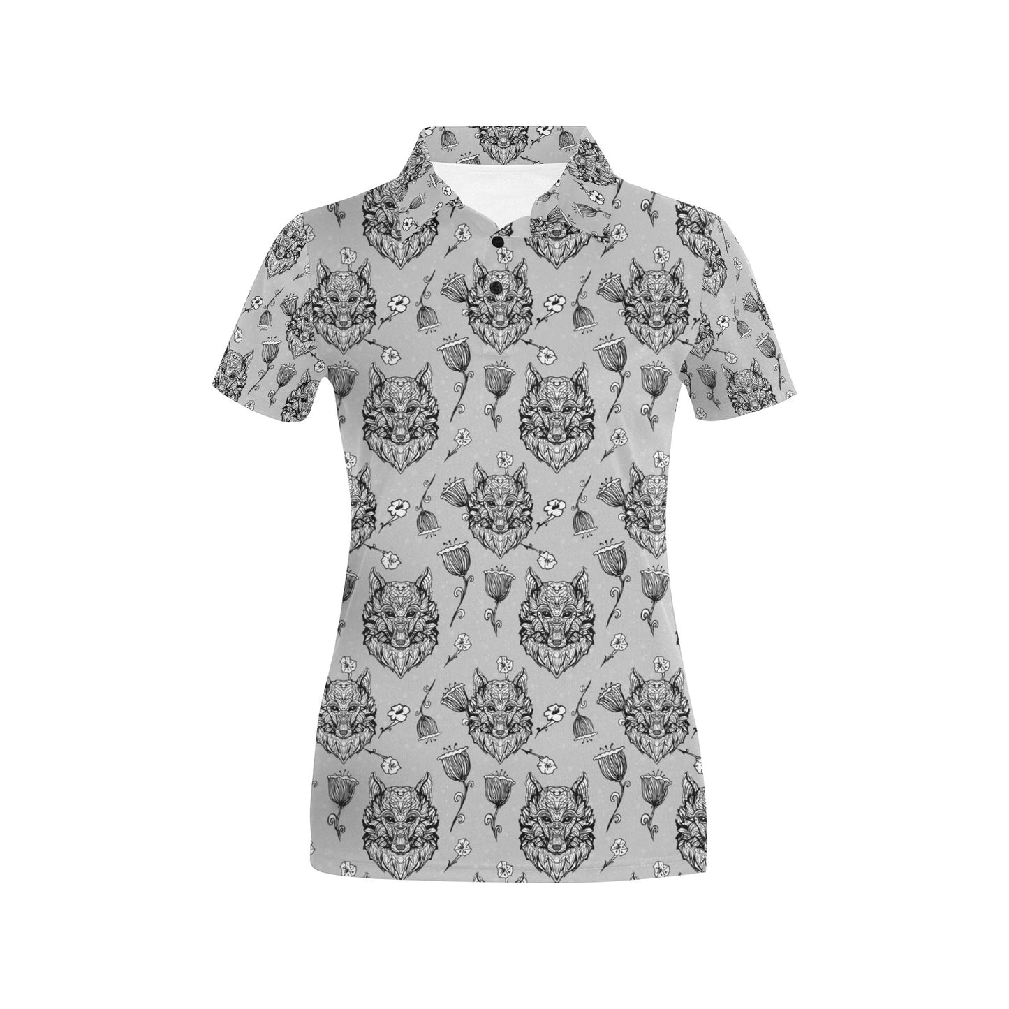 Tribal Pattern Print Design LKS306 Women's Polo Shirt
