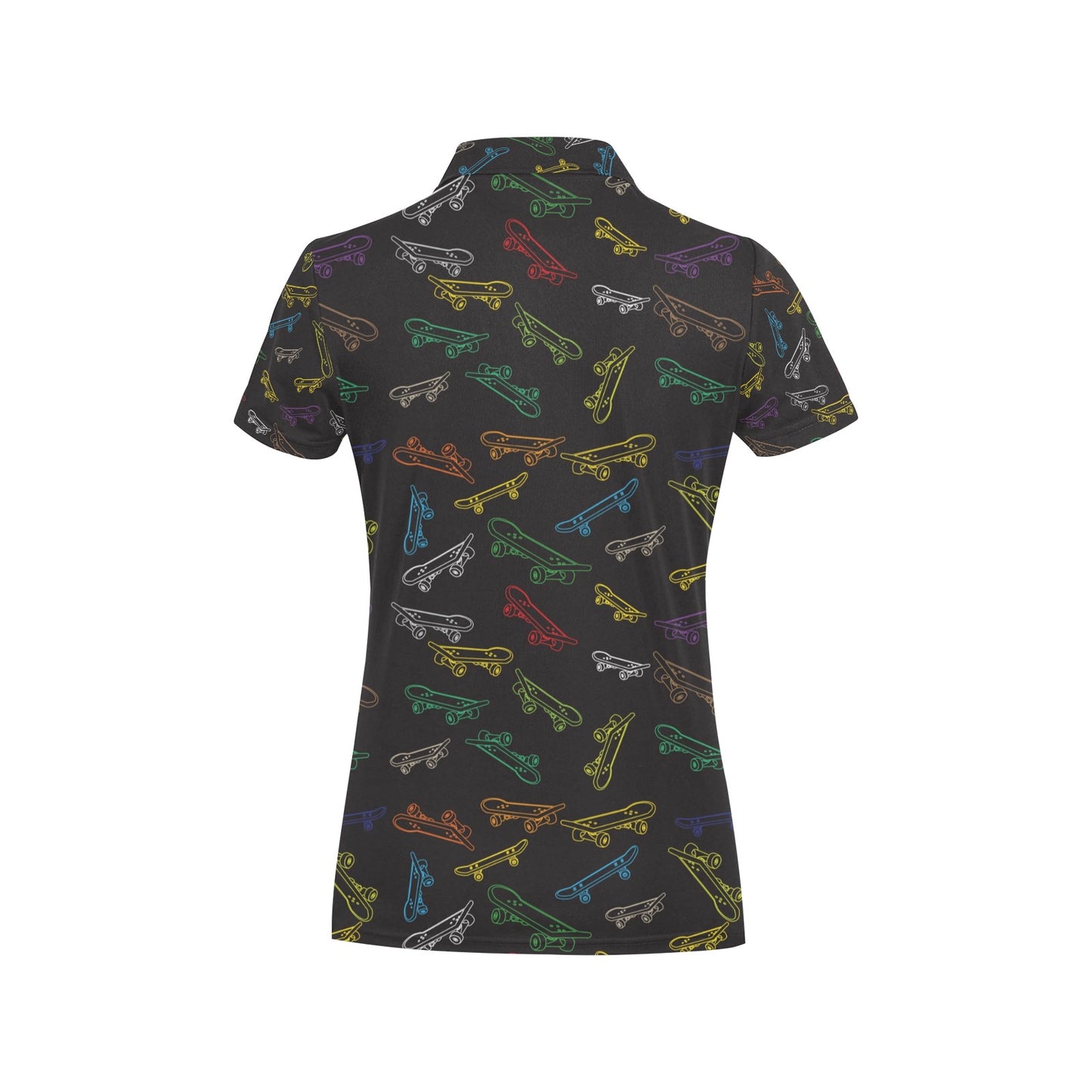 Skateboard Print Design LKS301 Women's Polo Shirt