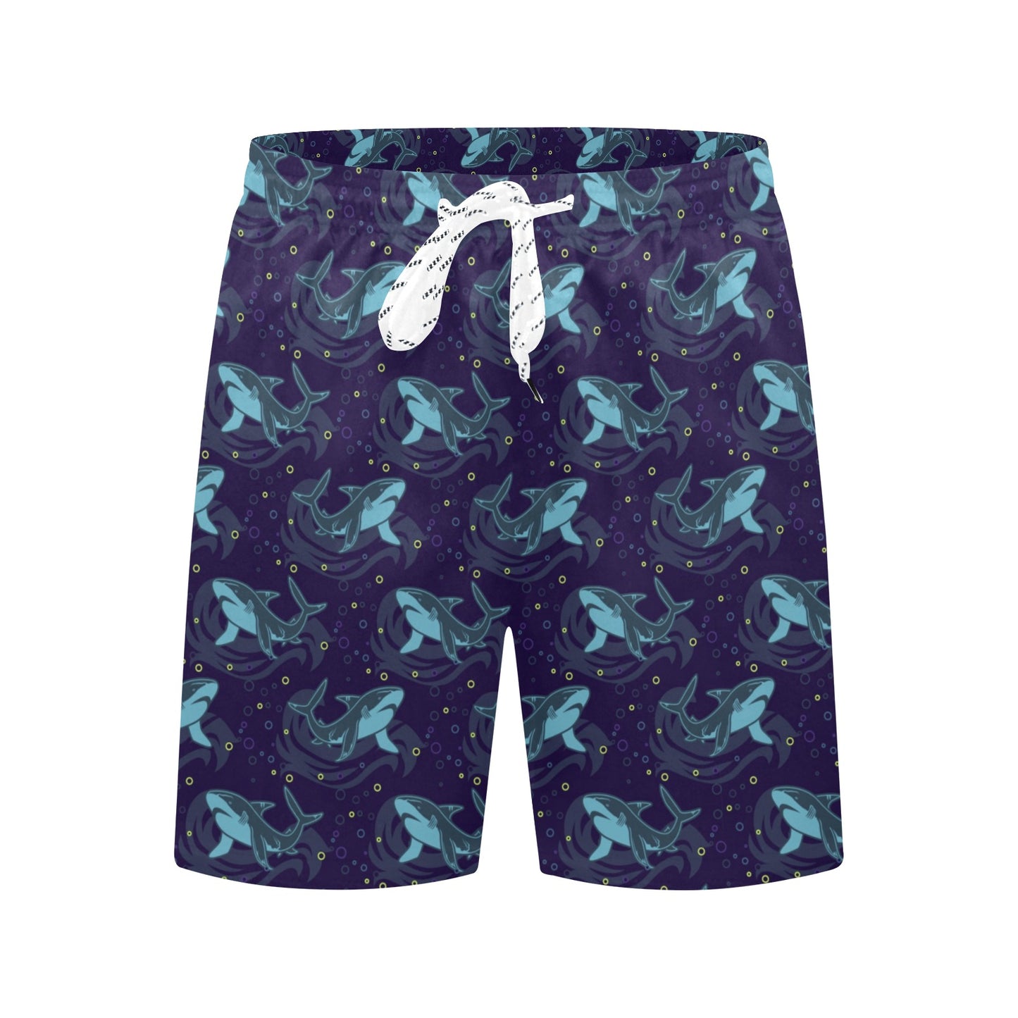 Shark Themed Print Men's Swim Trunks Beach Shorts