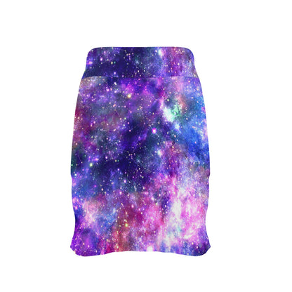 Galaxy Night Stardust Space Print 17" Golf & Pickleball Skort with Pockets
