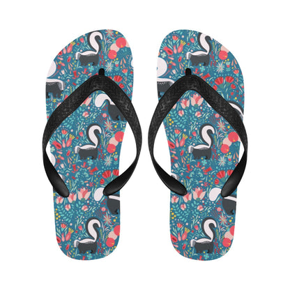 Skunk Print Design LKS302 Flip Flops