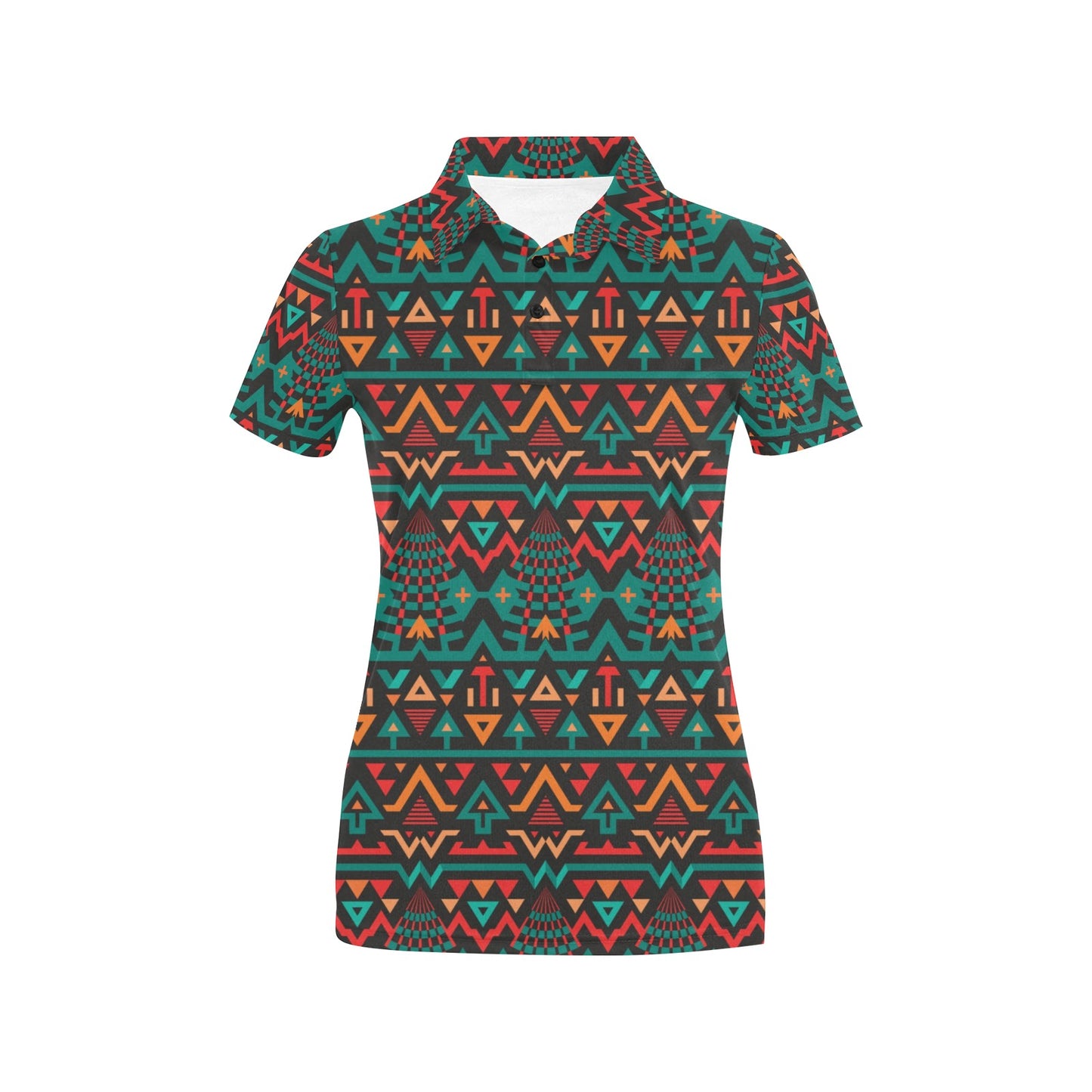 Aztec Pattern Print Design 04 Women's Polo Shirt