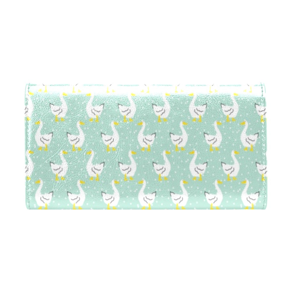 Goose Print Design LKS404 Women's Trifold Wallet