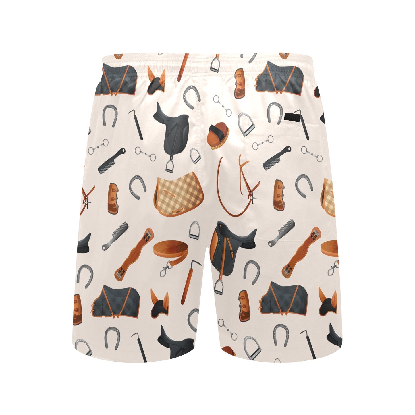 Equestrian Equipment Print Pattern Men's Swim Trunks Beach Shorts