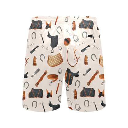 Equestrian Equipment Print Pattern Men's Swim Trunks Beach Shorts