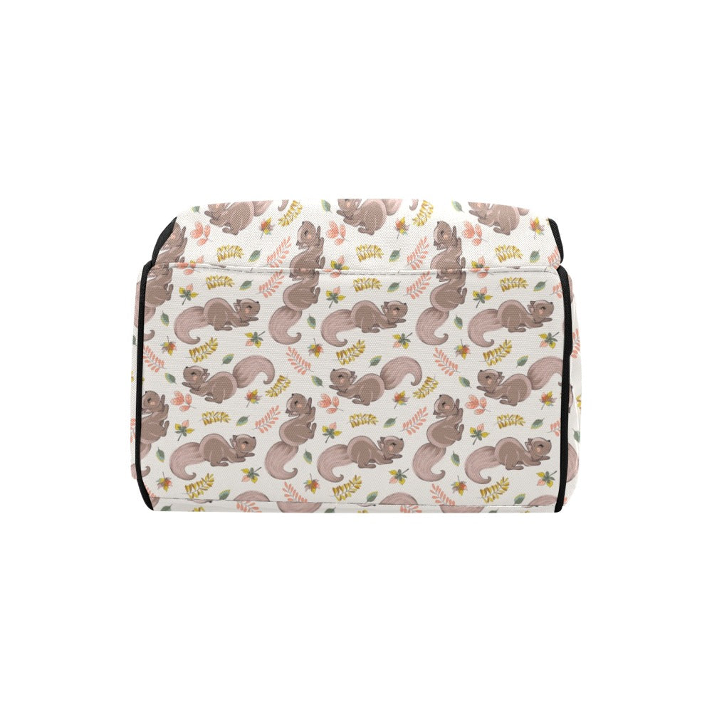 Squirrel Print Design LKS307 Diaper Bag Backpack