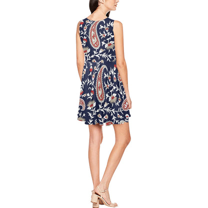 Paisley Pattern Print Design A05 Sleeveless Dress