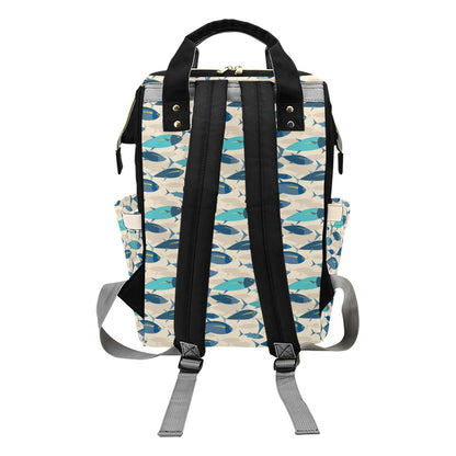 Tuna Fish Print Design LKS302 Diaper Bag Backpack