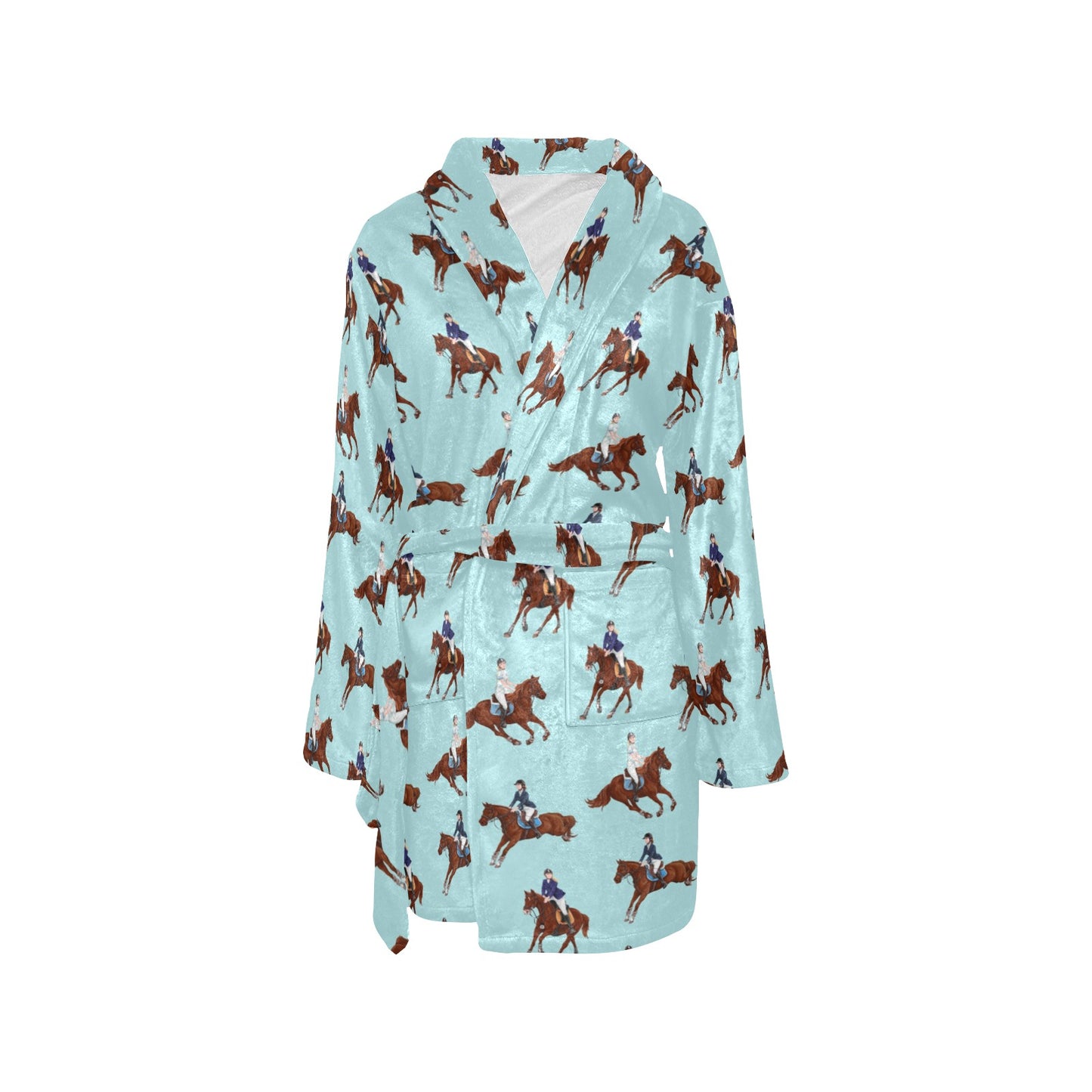 Equestrian Horse Riding Women's Fleece Robe
