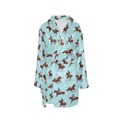Equestrian Horse Riding Women's Fleece Robe