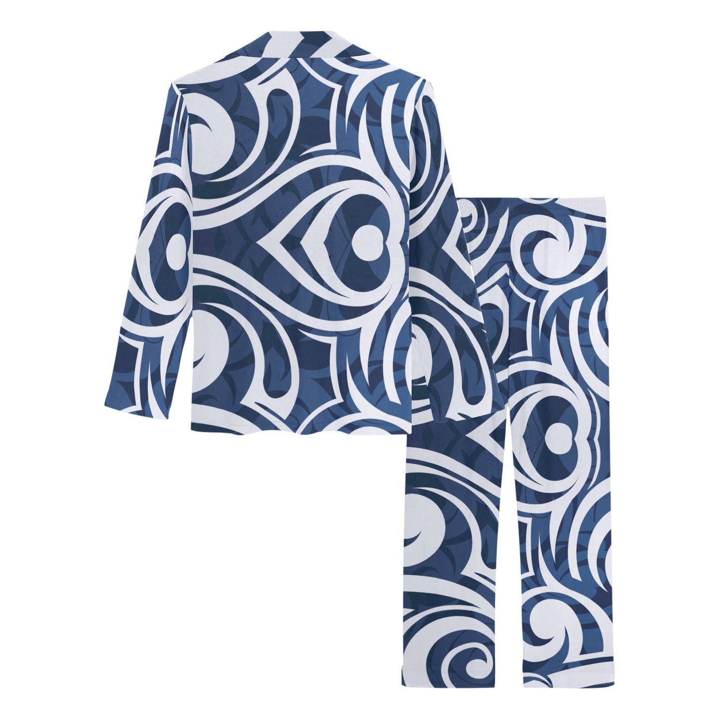 Maori Pattern Print Design 01 Women's Long Pajama Set