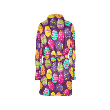 Easter Eggs Pattern Print Design RB04 Women's Fleece Robe