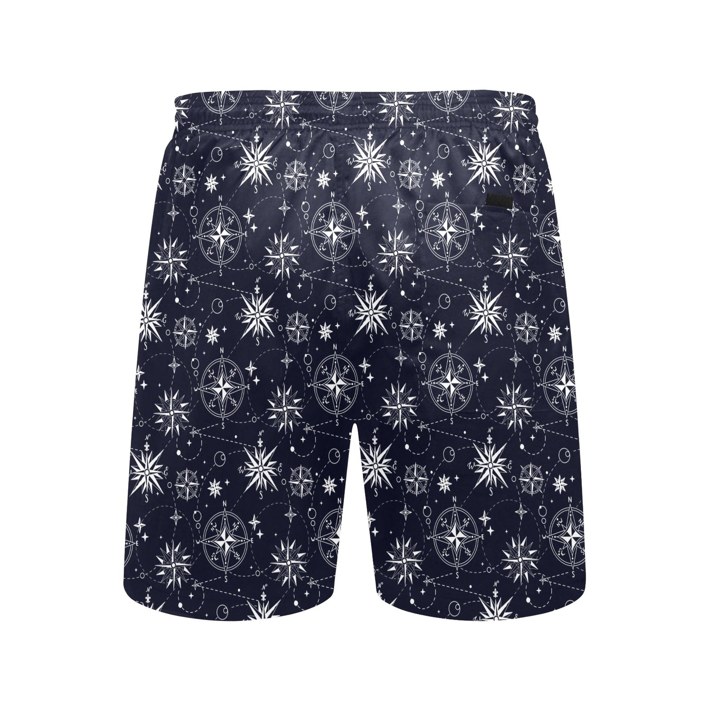 Nautical Sky Design Themed Print Men's Swim Trunks Beach Shorts
